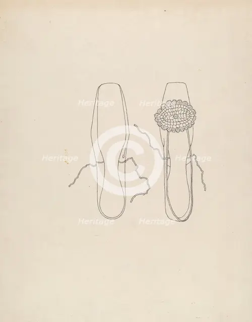 Slipper, 1935/1942. Creator: Irene Lawson.