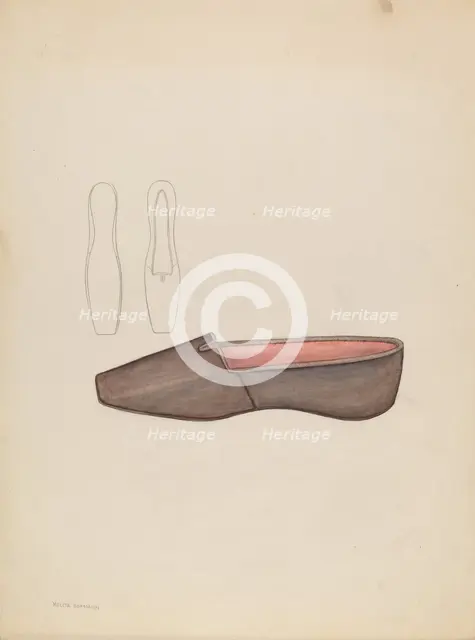 Slipper, 1935/1942. Creator: Melita Hofmann.