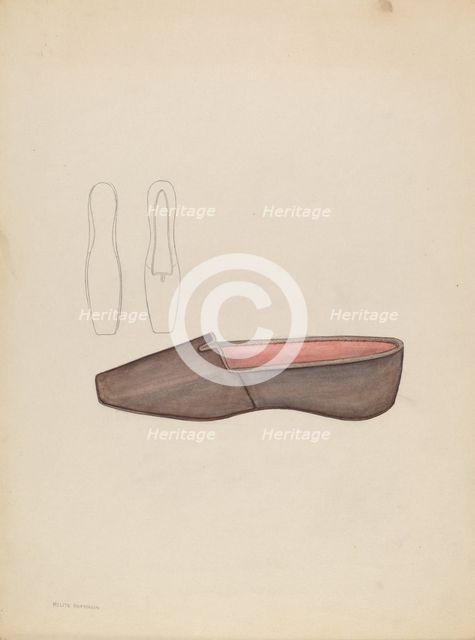 Slipper, 1935/1942. Creator: Melita Hofmann.