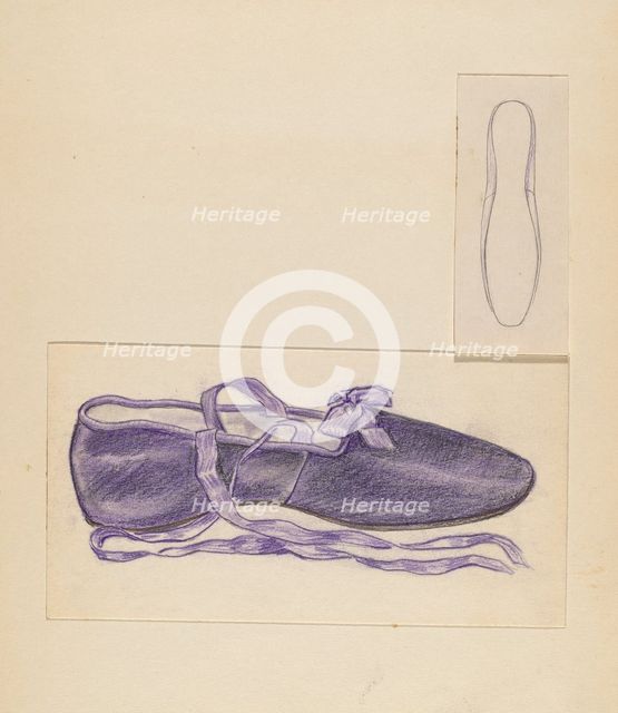 Slipper, 1935/1942. Creator: Melita Hofmann.