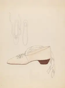 Slipper, c. 1936. Creator: Gladys Cook