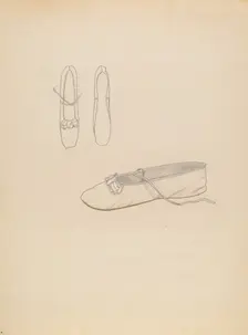 Slipper, c. 1936. Creator: Margaret Concha