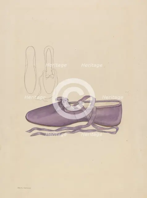 Slipper, c. 1936. Creator: Melita Hofmann.
