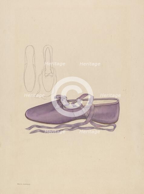 Slipper, c. 1936. Creator: Melita Hofmann.