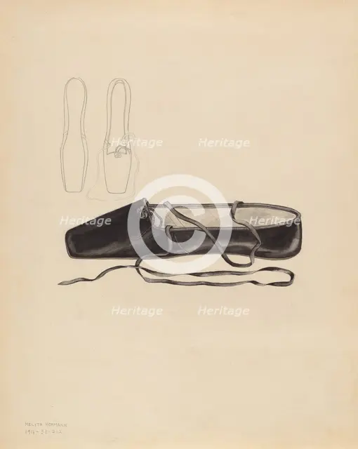 Slipper, c. 1936. Creator: Melita Hofmann.