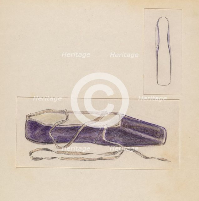 Slipper, c. 1936. Creator: Melita Hofmann.