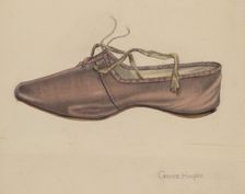 Slipper, c. 1937. Creator: Grace Halpin