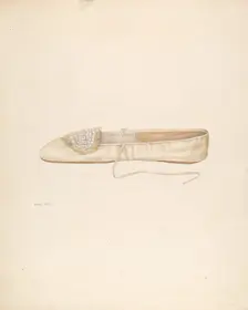 Slipper, c. 1939. Creator: Nancy Crimi