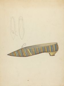 Slipper, c. 1940. Creator: Dorothy Gernon