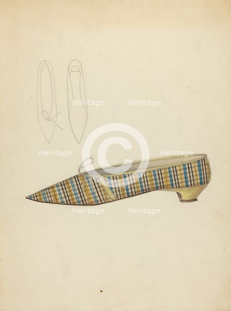 Slipper, c. 1940. Creator: Dorothy Gernon.