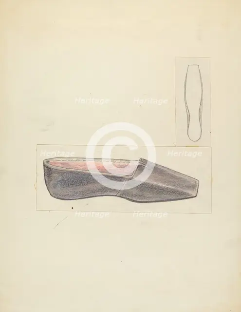 Slipper, c. 1940. Creator: Melita Hofmann.