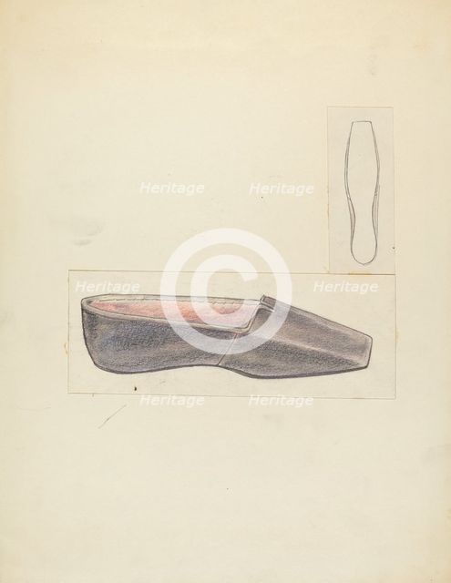 Slipper, c. 1940. Creator: Melita Hofmann.