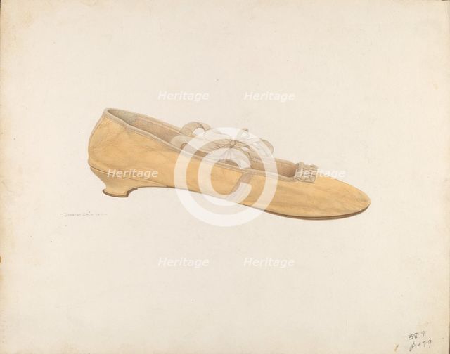 Slipper, c. 1941. Creator: Dorothy Dwin.