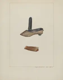Slipper Match Box, c. 1938. Creator: Regina Henderer
