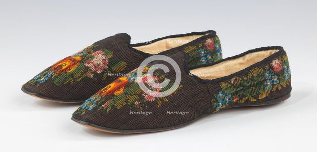 Slippers, American, 1865-85. Creator: Unknown.