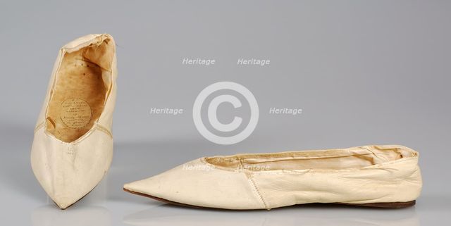 Slippers, British, 1800-1810. Creator: Ealand.