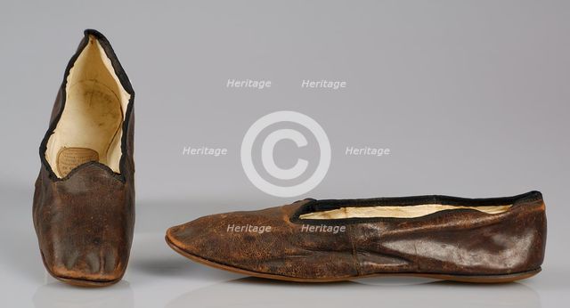 Slippers, British, 1845-65. Creator: Marsh.