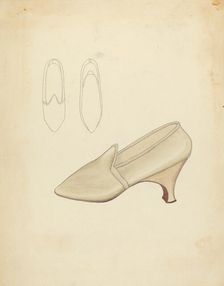 Slippers, c. 1940. Creator: Doris Beer