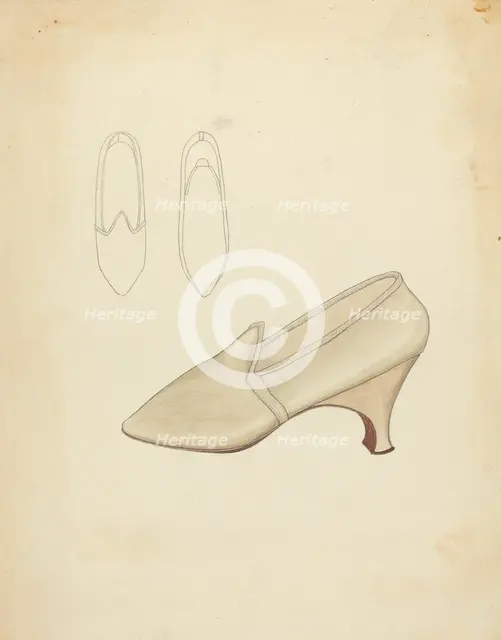 Slippers, c. 1940. Creator: Doris Beer.