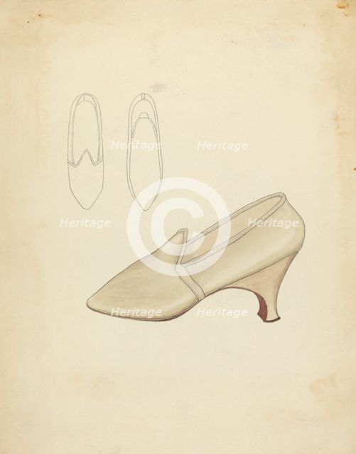 Slippers, c. 1940. Creator: Doris Beer.