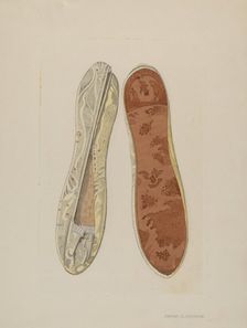 Slippers, c. 1940. Creator: Frank S. Browne
