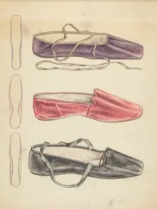 Slippers, c. 1940. Creator: Melita Hofmann