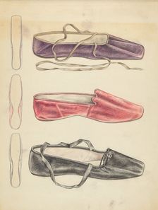 Slippers, c. 1940. Creator: Melita Hofmann