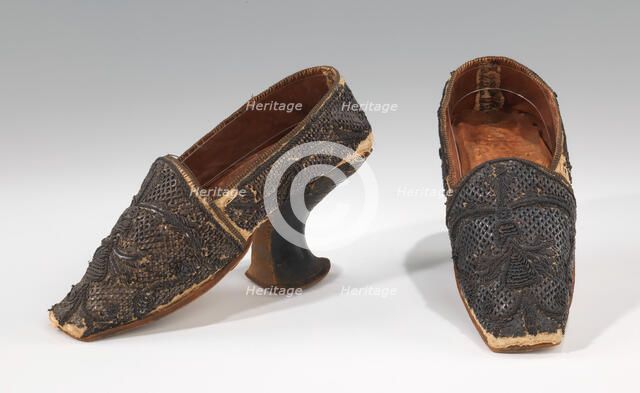 Slippers, European, 1675-1710. Creator: Unknown.