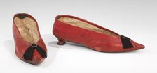 Slippers, European, 1790-1810. Creator: Unknown