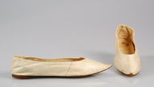 Slippers, possibly American, 1795-1805. Creator: Unknown