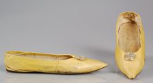 Slippers, possibly American, 1795-1810. Creator: Unknown