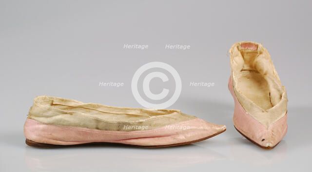Slippers, possibly American, 1800-1810. Creator: Unknown.