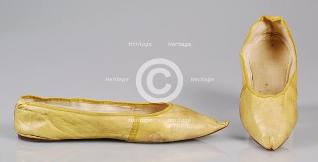 Slippers, possibly British, 1795-1805. Creator: Unknown.