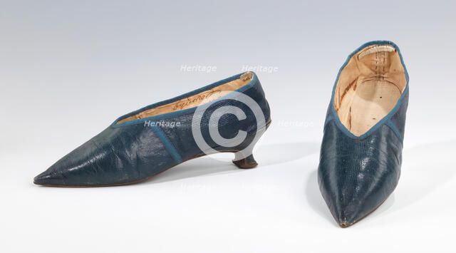 Slippers, probably British, 1790-1805. Creator: Unknown.