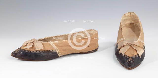 Slippers, probably British, ca. 1812. Creator: Unknown.