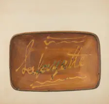 Slipware Platter, probably 1936. Creator: Fred Weiss