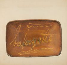 Slipware Platter, probably 1936. Creator: Fred Weiss