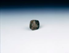 Slit jade bead, neolithic, Chahai type, northern China, c4700-3000 BC. Creator: Unknown