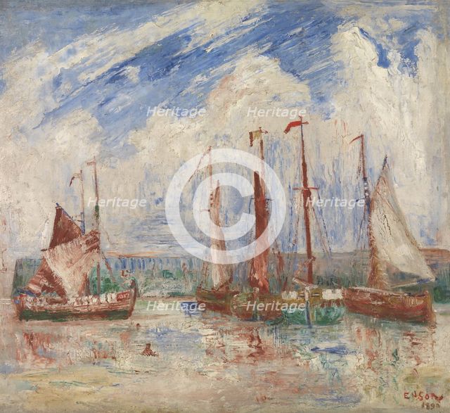 Sloops, 1890. Creator: James Ensor.