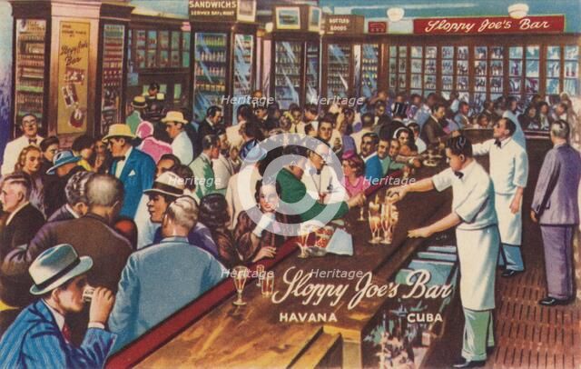 Sloppy Joe's Bar, Havana, Cuba, 1951. Artist: Unknown