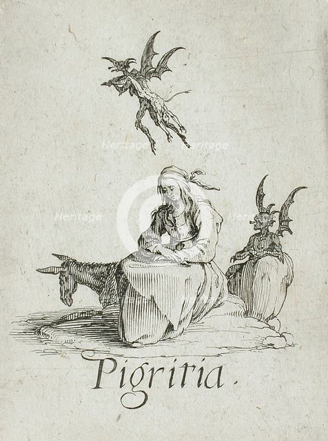 Sloth, c1621. Creator: Jacques Callot.