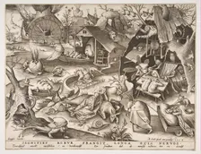 Sloth (Desidia), from the series The Seven Deadly Sins, 1558. Creator: Philip Galle