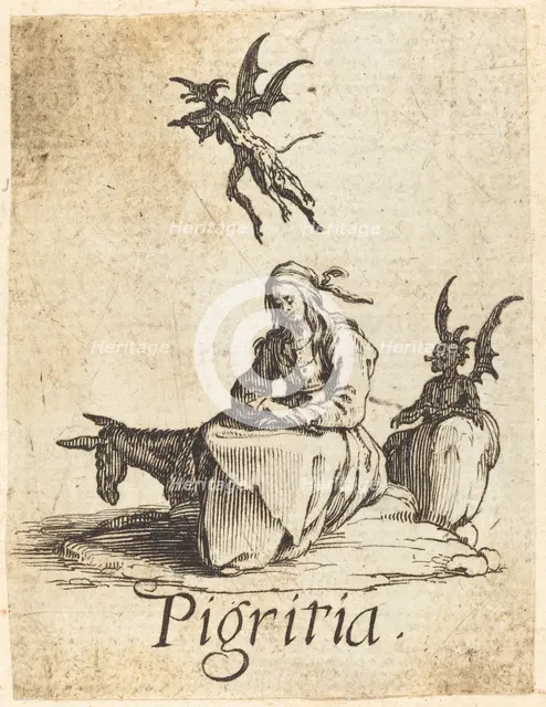 Sloth, probably after 1621. Creator: Jacques Callot.