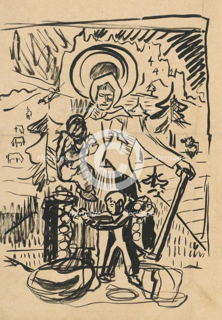 Slovak Madonna, 1940-1944. Creator: Arnold Peter Weisz-Kubincan.