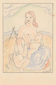 Slovak mother, 1920-1930. Creator: Mikulas Galanda