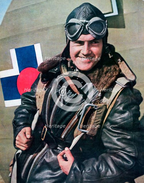 Slovakian pilot serving with the Luftwaffe in the Mediterranean, 1943. Artist: Unknown
