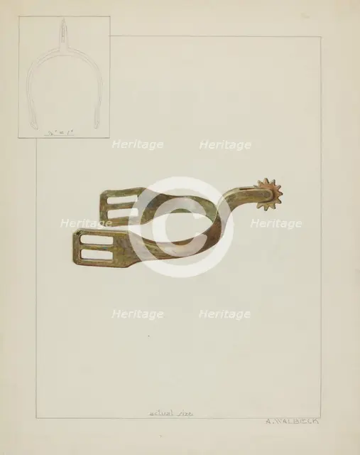 Spur, c. 1936. Creator: Alfred Walbeck.