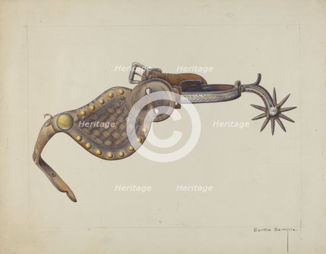Spur, c. 1938. Creator: Bertha Semple.