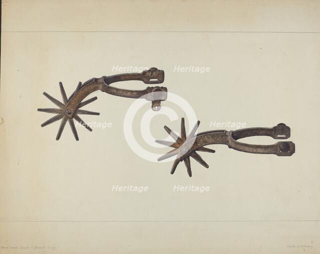 Spurs, c. 1937. Creator: Clyde L. Cheney.