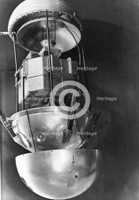 Sputnik 1, Russian satellite, 1957. Artist: Unknown